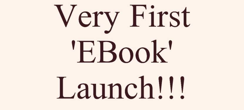 My First E-BOOK&nbsp;launch